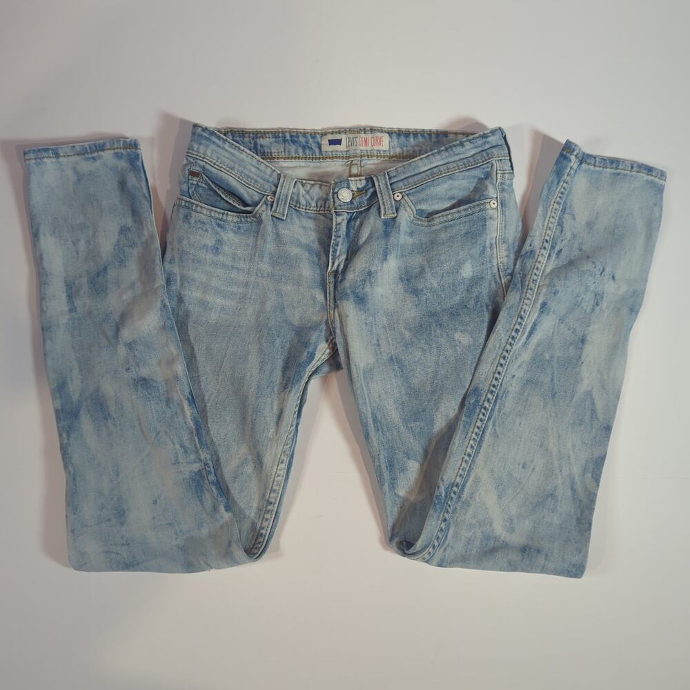 Levi's Demi Curve Low Rise Skinny Jeans Women's 28 Acid Wash Y2K